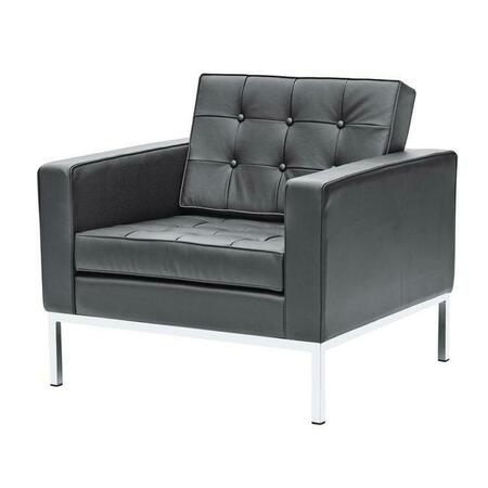 ARON LIVING Lounge Chair Leather - Black AL10028